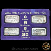 x4 100g 1969 Engelhard London British Hallmark Collection Vintage Silver Bar Set (No Shell/Case)
