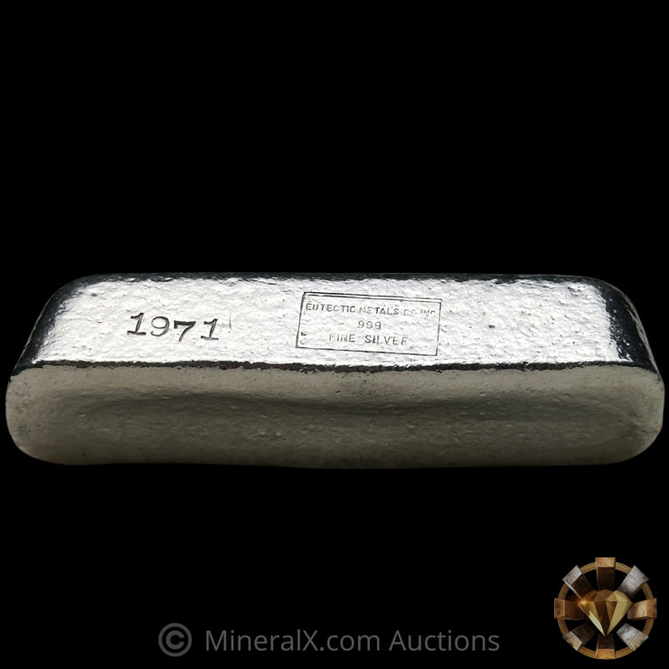 9.99oz 1971 Eutectic Metals Co Inc Double Hallmark Vintage Silver Bar