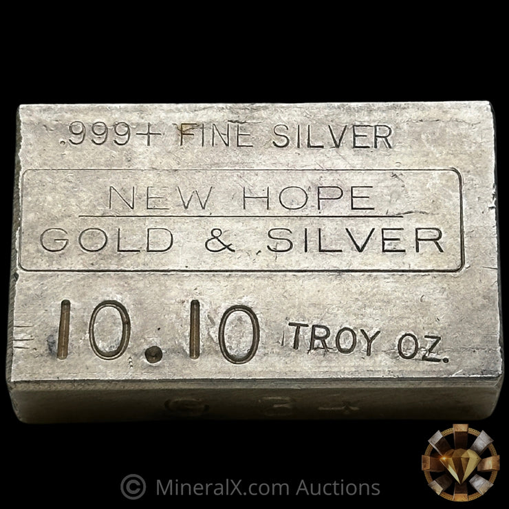 10.10oz New Hope Gold & Silver Vintage Silver Bar