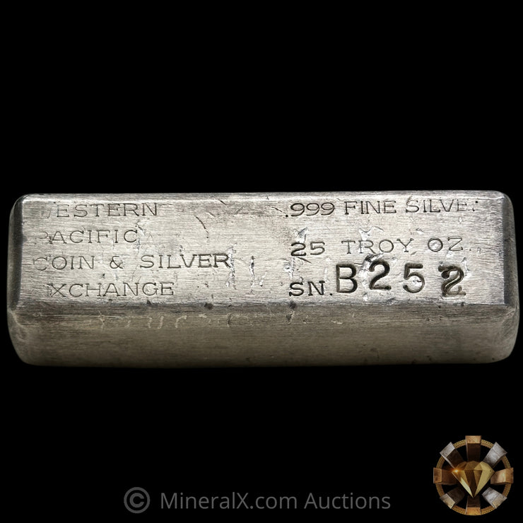 25oz Western Pacific Coin & Silver Exchange Vintage Silver Bar