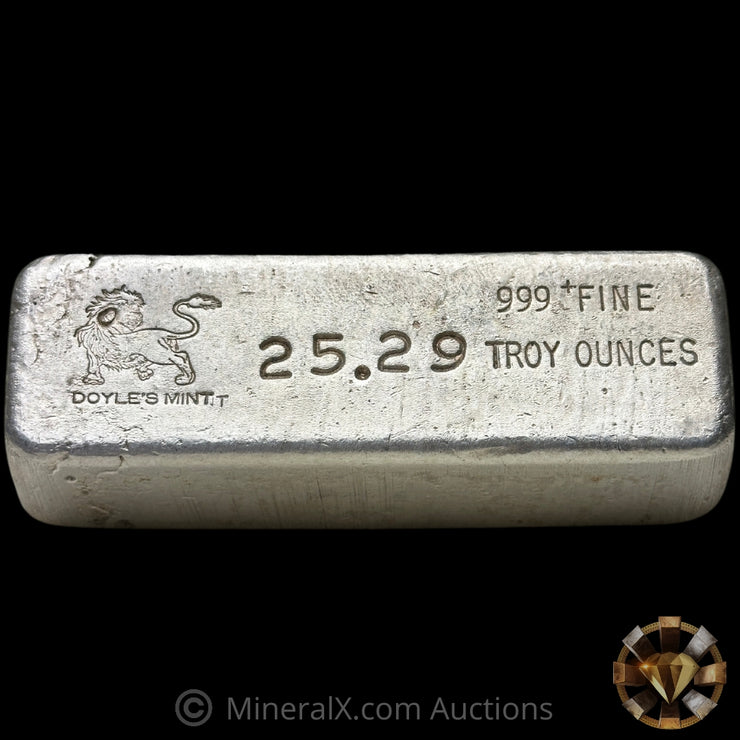 25.29oz Doyles Mint Vintage Silver Bar
