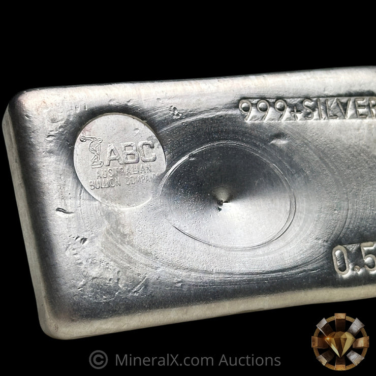 0.5Kg (500g / 1/2 Kilo) ABC Australian Bullion Company Vintage Silver Bar