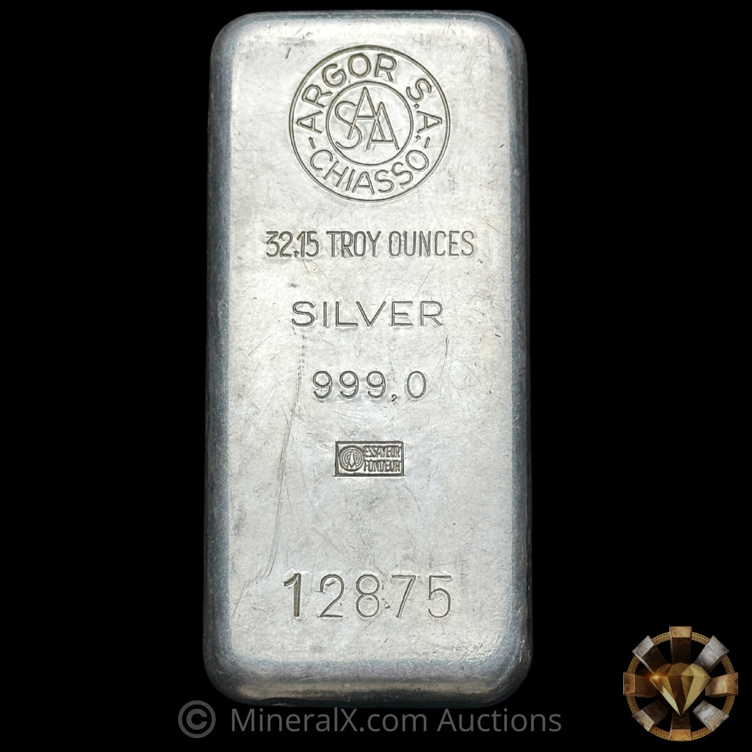 Kilo (32.15oz) Argor SA Chiasso Vintage Silver Bar – MineralX