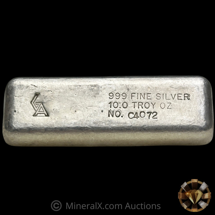 10oz GA Golden Analytical Vintage Silver Bar