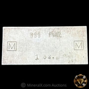 1oz W E Mowrey M M Vintage Silver Bar