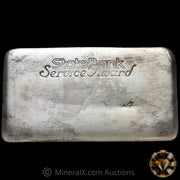 250g State Bank Service Award Victoria Australia Vintage Silver Bar With Original Blue Velvet Box