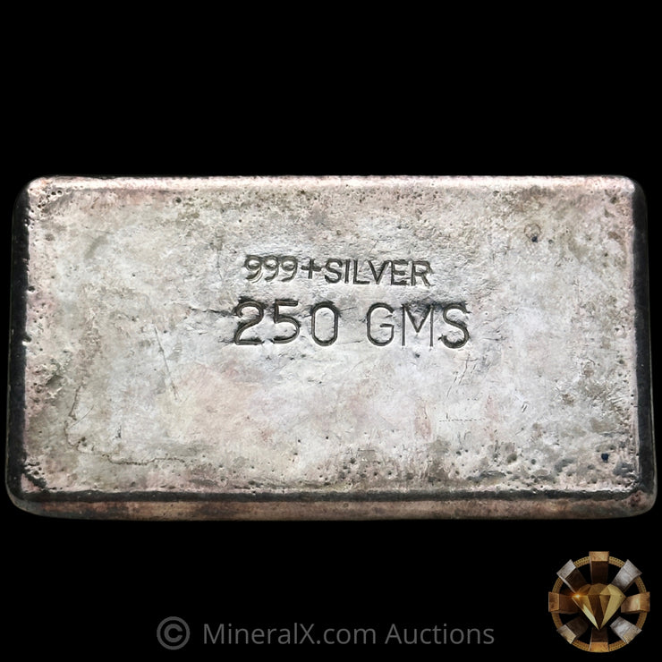 250g State Bank Service Award Victoria Australia Vintage Silver Bar With Original Blue Velvet Box