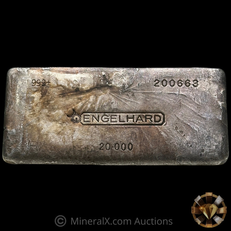 20oz Engelhard Bull Logo Vintage Silver Bar