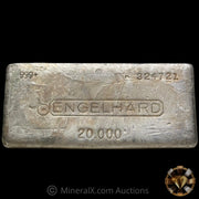 20oz Engelhard Bull Logo Linen Back Vintage Silver Bar