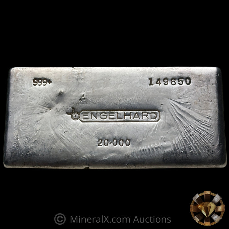 20oz Engelhard Bull Logo Vintage Silver Bar