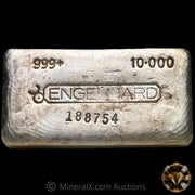 10oz Engelhard Bull Logo Floating Decimal Vintage Silver Bar