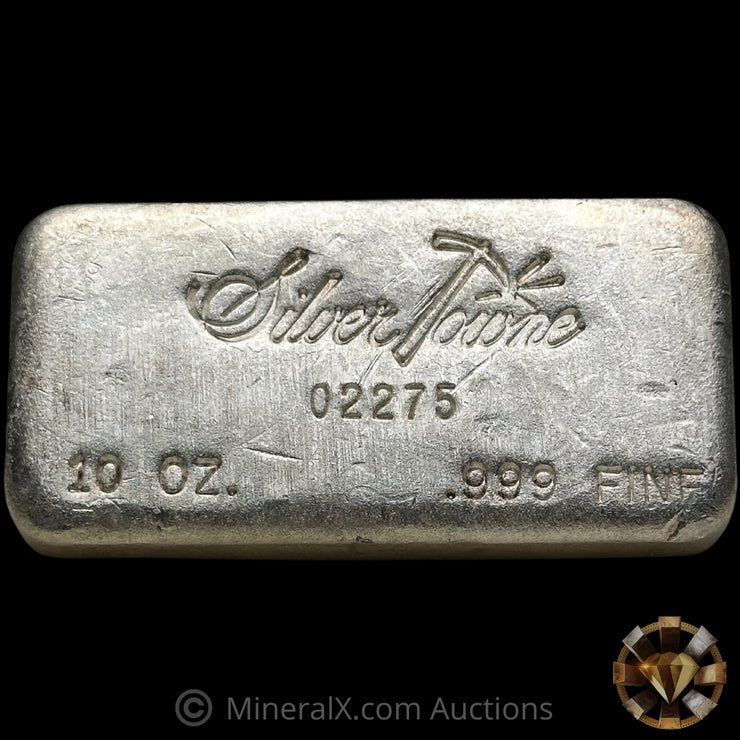 10oz Silvertowne Gridback Vintage Silver Bar