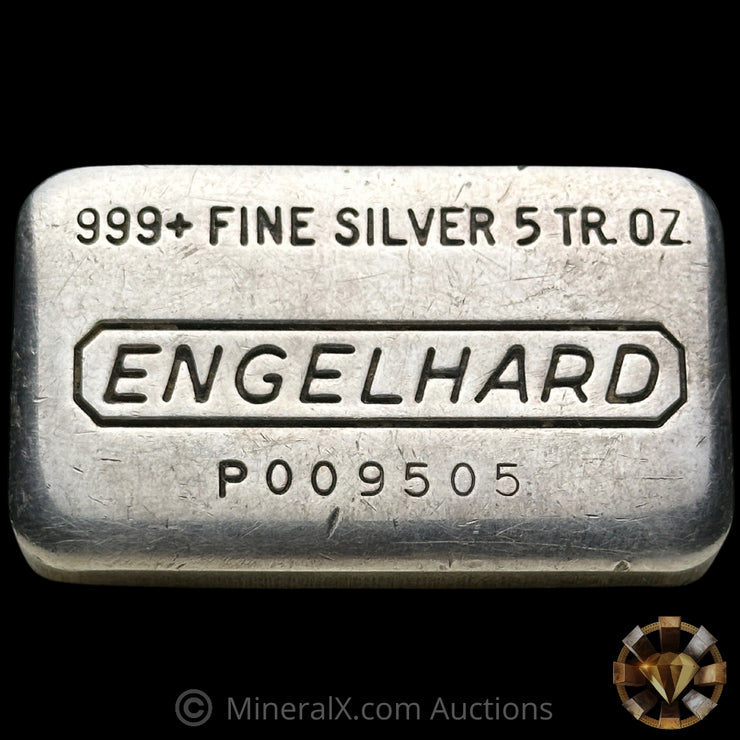 5oz Engelhard P Loaf Vintage Silver Bar