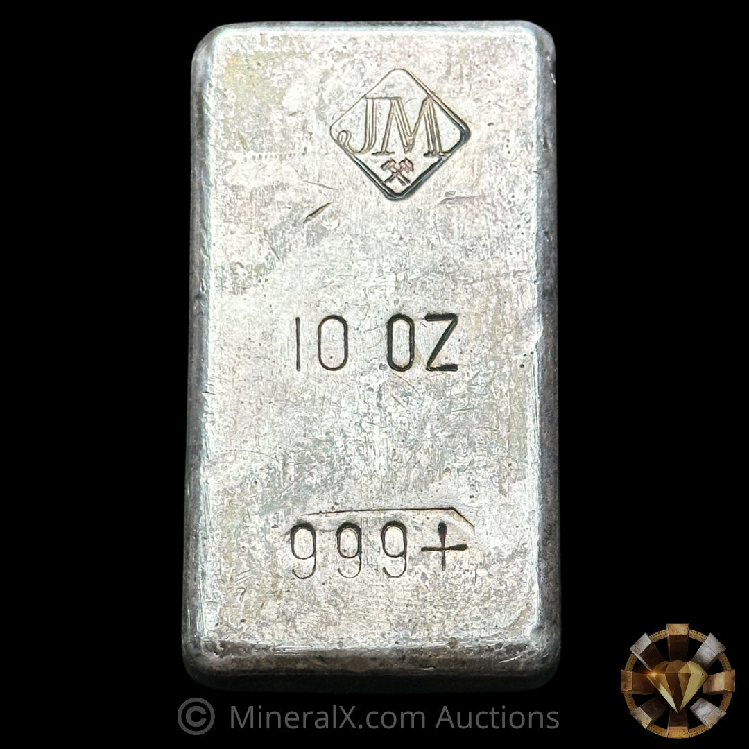 10oz Johnson Matthey JM Reverse Stamp Vintage Silver Bar – MineralX