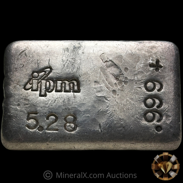 5.28oz IPM International Precious Metals Vintage Silver Bar