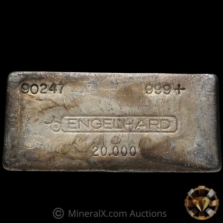 20oz Engelhard Bull Logo Vintage Silver Bar