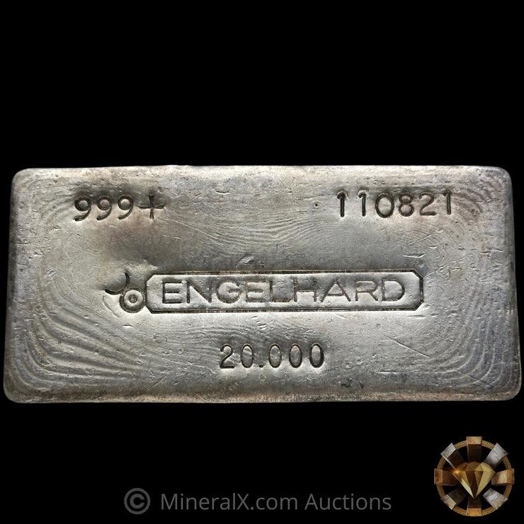 20oz Engelhard Bull Logo Vintage Silver Bar