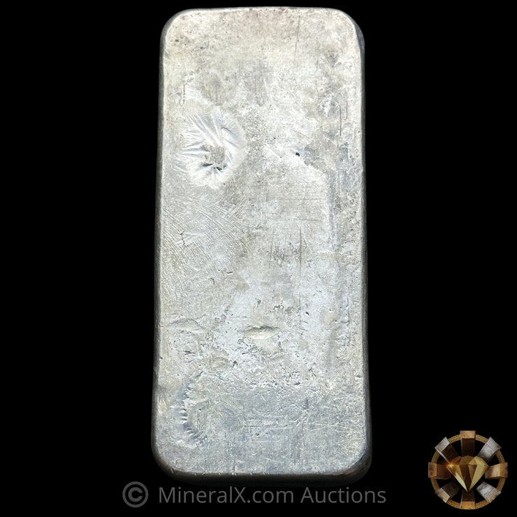 20oz Johnson Matthey JM Right Side F Serial Vintage Silver Bar