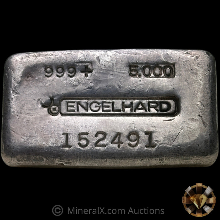 5oz Engelhard Bull Logo Vintage Silver Bar