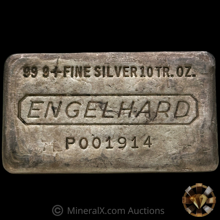 10oz Engelhard Vintage Silver Bar With Low Serial