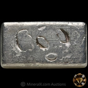 5oz Engelhard 0-Leading 7th Series "t.oz" Vintage Silver Bar With Unique Reverse Stampings