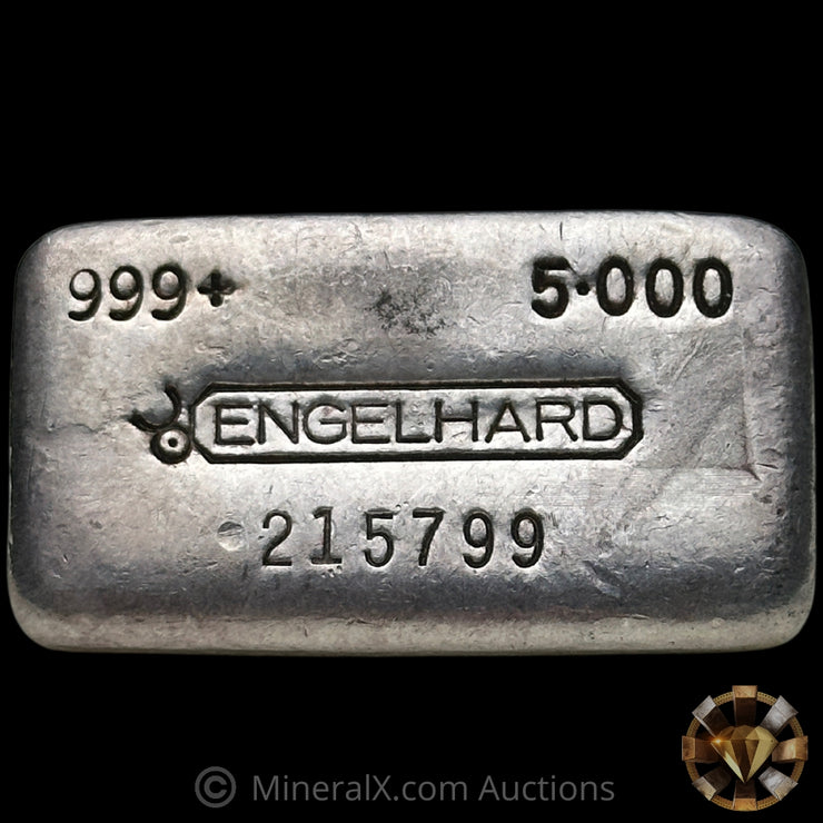 5oz Engelhard 5th Series Bull Logo Vintage Silver Bar