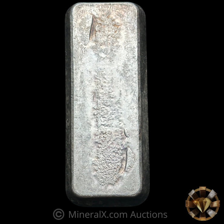 Kilo Johnson Matthey JM London Vintage Silver Bar In Unique Mold With Low Serial