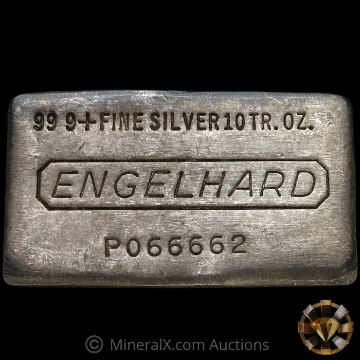 10oz Engelhard Waffleback Vintage Silver Bar With Unique Serial