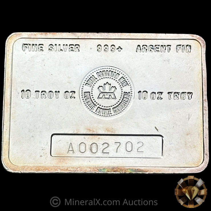 10oz Royal Canadian Mint RCM Vintage Silver Bar