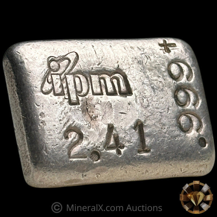 2.41oz IPM International Precious Metals Vintage Silver Bar