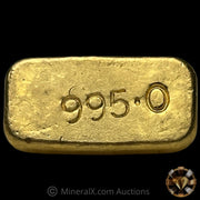 1oz N M Rothschild & Sons RMR Early "995.0" Fineness Vintage Gold Bar