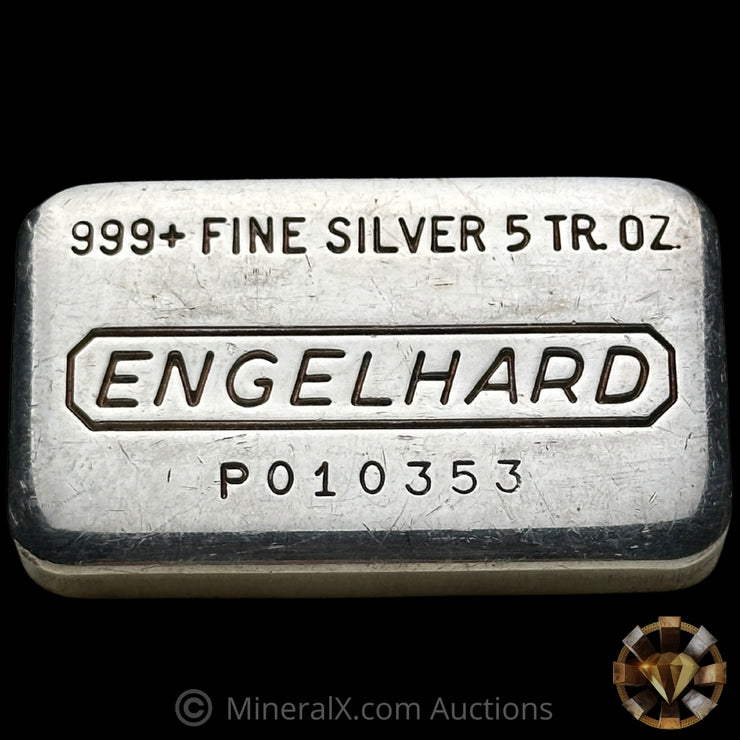 5oz Engelhard P Loaf Vintage Silver Bar