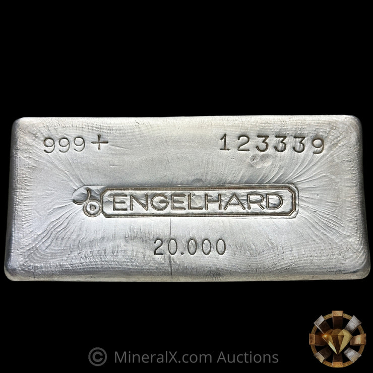 20oz Engelhard Bull Logo Vintage Silver Bar