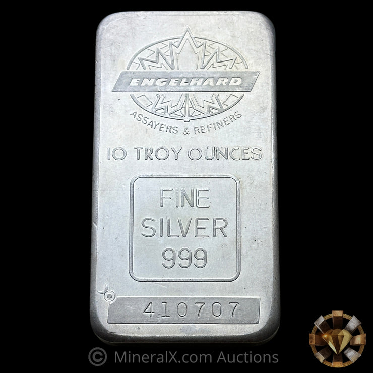 10oz Engelhard Maple Leaf TD Bank Vintage Silver Bar