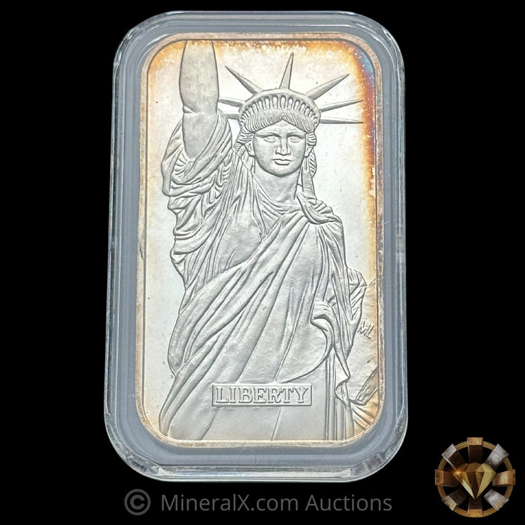 1oz Engelhard Liberty Trade Silver Serial "4444" Vintage Silver Bar