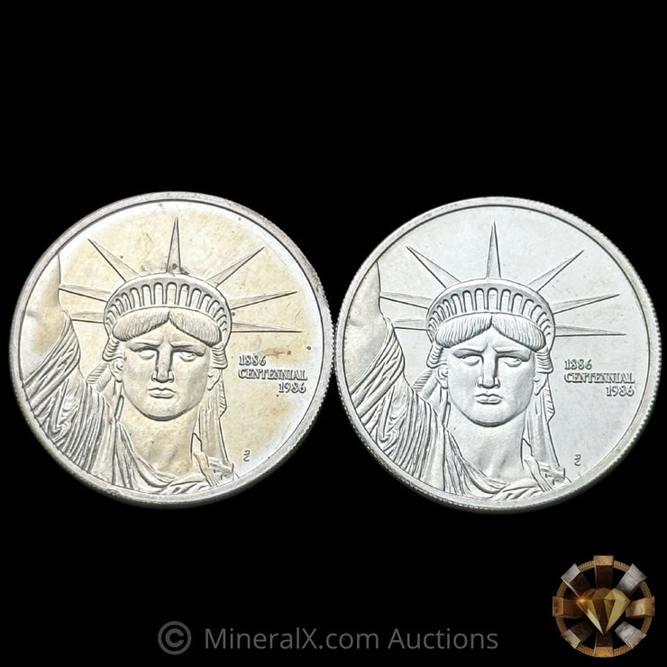 x2 1/2oz Engelhard Liberty Trade Silver Vintage Silver Coins