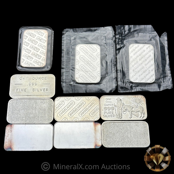 x10 1oz Misc Vintage Silver Bars