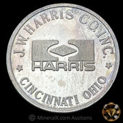 1oz J W Harris Co Inc Cincinnati Ohio Vintage Silver Coin