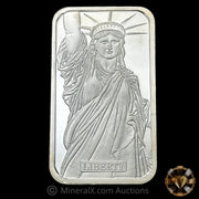 1oz Johnson Matthey JM Liberty Trade "Centerre" Vintage Silver Bar