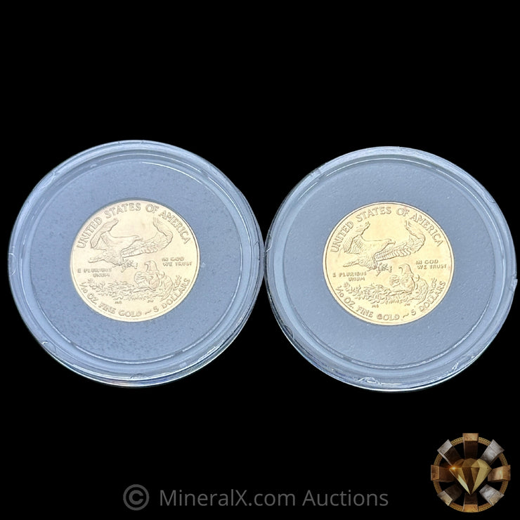 x2 1/10th (2013 & 2011) AGE American Gold Eagle Coins