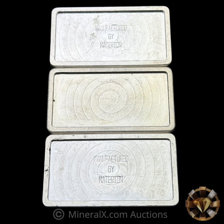 x3 10oz Academy Vintage Silver Stacker Bars