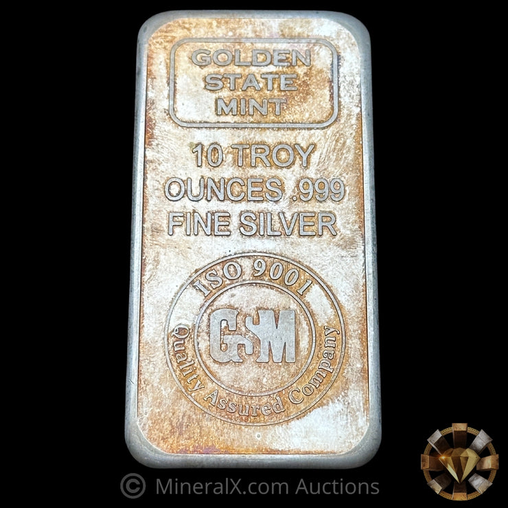 10oz Golden State Mint Vintage Silver Bar