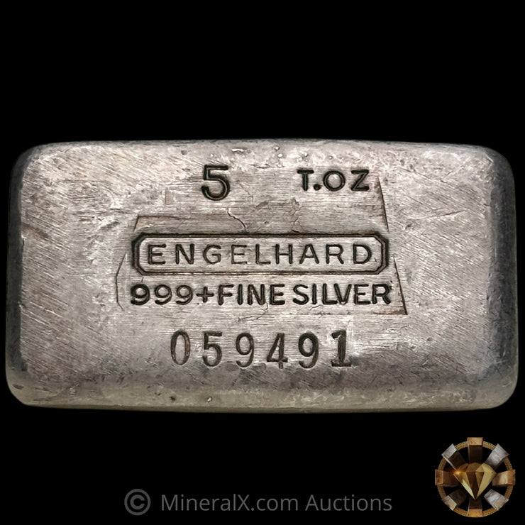 5oz Engelhard 0-Leading 7th Series Vintage Silver Bar