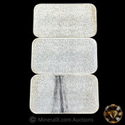 x3 1oz Engelhard PB Prefix Vintage Silver Bars