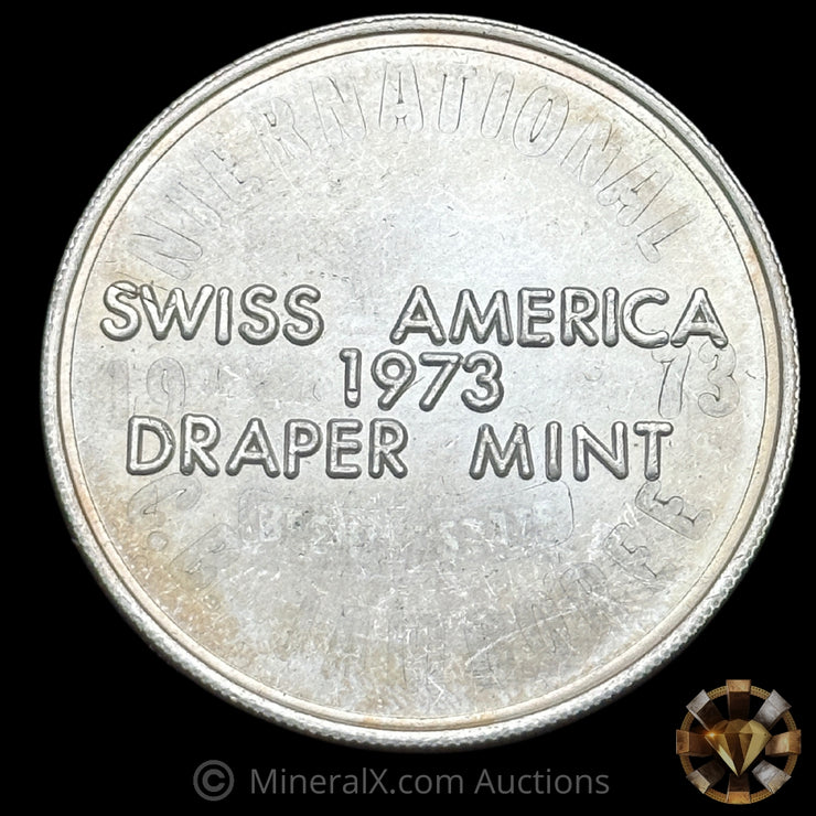 1oz 1973 Swiss Of America Vintage Silver Coin