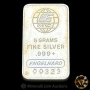 5g Engelhard Vintage Silver Bar With Low Serial