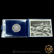 7oz 1982 Sunshine Bullion Vintage Silver Coin Set In Original Blue Velvet Folder With COA