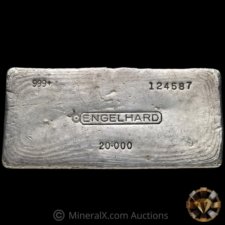 20oz Engelhard 7th Series Bull Logo Vintage Silver Bar