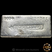 20oz Engelhard 8th Series Large Font Variety Bull Logo Vintage Silver Bar