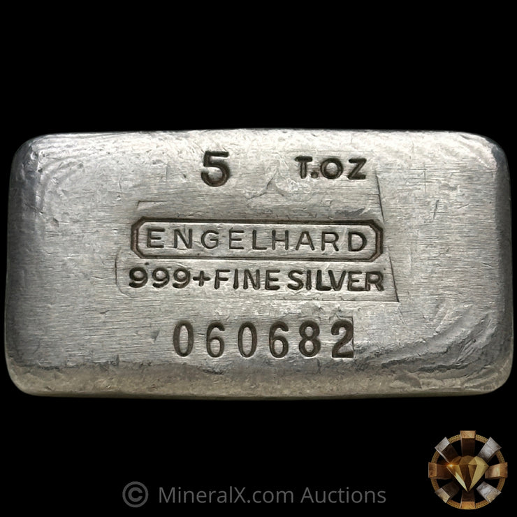 5oz Engelhard 0-Leading 7th Series t.oz Vintage Silver Bar